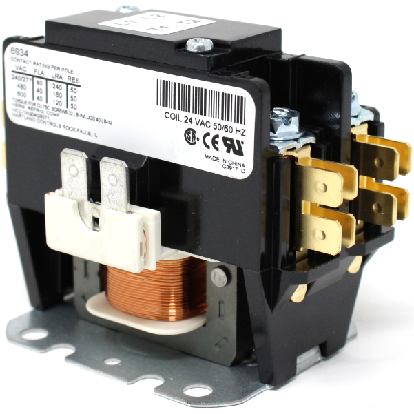 YORK 02425837700 SPNO Contactor, 40A, 24V