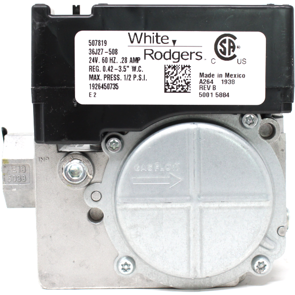 YORK 02543257000 Emerson White Rodgers 1/2" Combnation Gas Valve, 24V, DSI, HIS Modulating 36J27-508