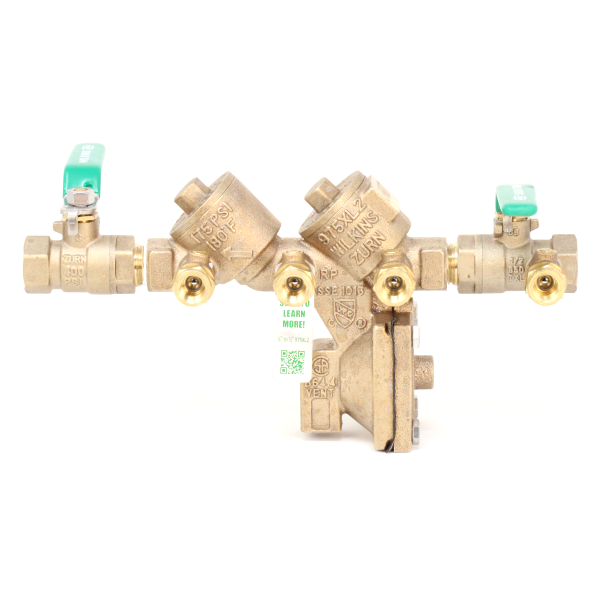 Zurn Wilkins 12-975XL2 1/2" Reduced Pressure Principle Assembly Backflow Preventer Lead-Free