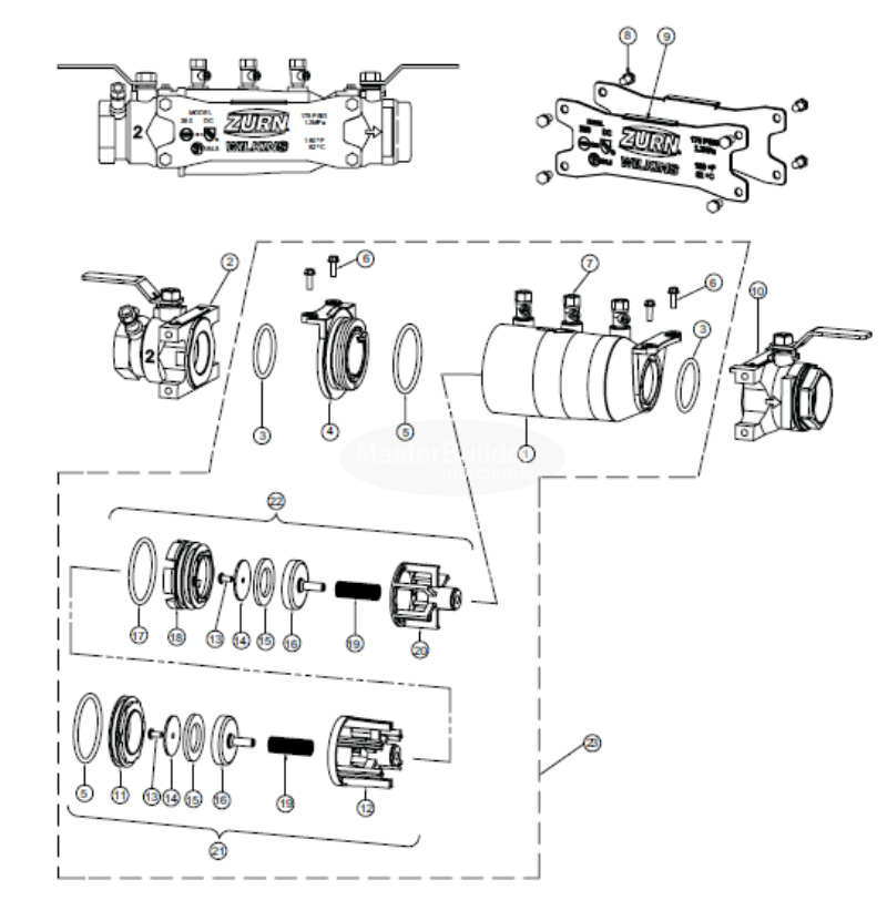 Zurn Wilkins RK114-350 Complete Repair Kit