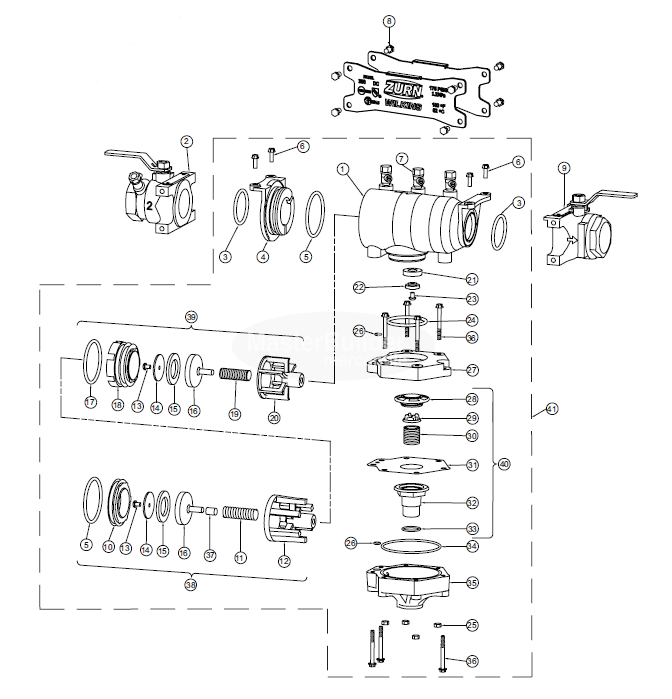 Zurn Wilkins RK114-375R Rubber Repair Kit