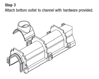 Zurn Z886-U4 4" No-Hub Bottom Outlet