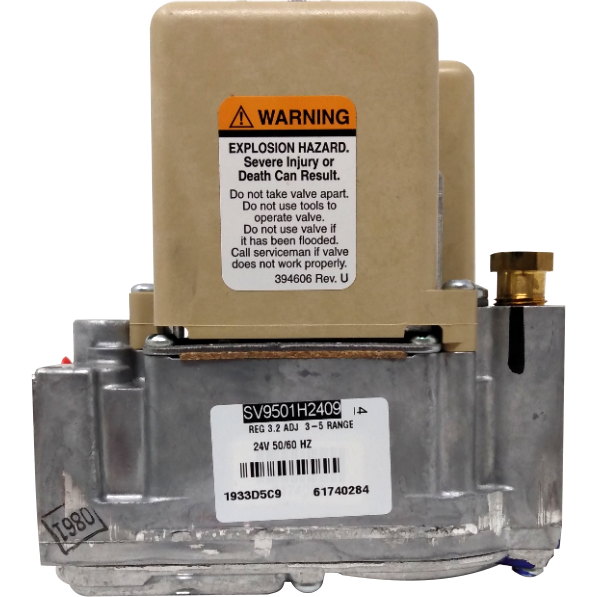 Lennox 70L53 Gas Valve 24V 3.2" WC Nat 1/2" - Alternate / Replacement Part Numbers: R44479, 43166-001, SV9501H2409