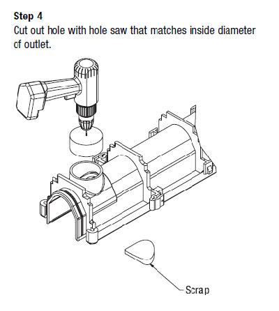 Zurn Z886-U4 4" No-Hub Bottom Outlet