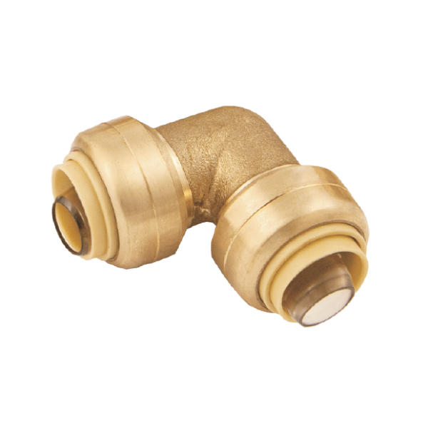 BMI 1/2" Brass Push-Fit x Push-Fit 90 Degree Elbow Fitting Item 38304