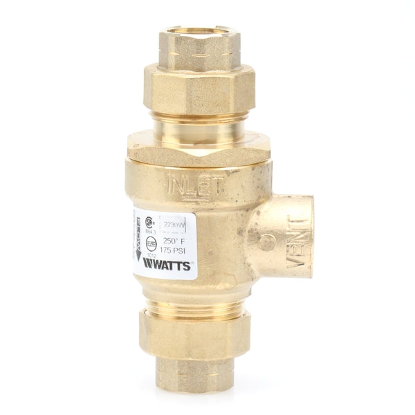 Watts 9DM3-1/2-M3 0061935 1/2" Bronze Dual Check Valve Backflow Preventer