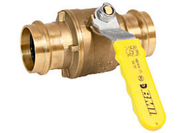 BMI 3" Brass Press-Fit Ball Valve 250WOG Lead-Free Item 13521 (Package Quantities)