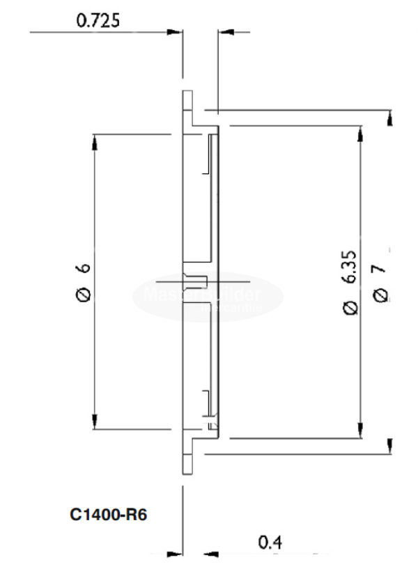 MIFAB C1400-R-1 Round Nickle Bronze Smooth Access Cover and Frame for Wall Applications