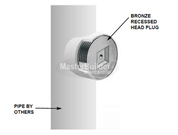 MIFAB C1430-RD Series Bronze Threaded Stack Cleanout w/ Round Stainless Steel Smooth Access Cover