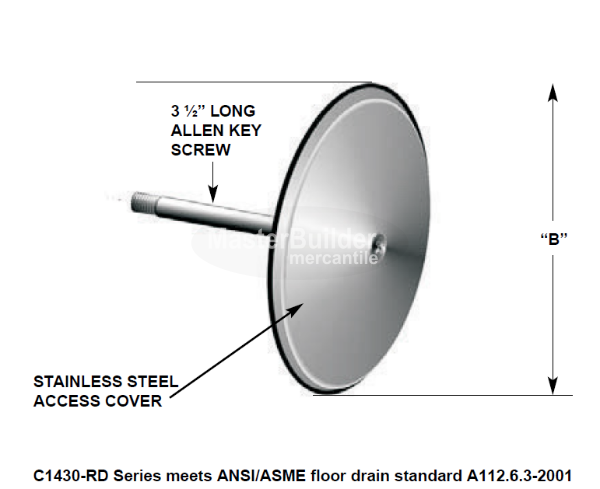 MIFAB C1430-RD Series Bronze Threaded Stack Cleanout w/ Round Stainless Steel Smooth Access Cover