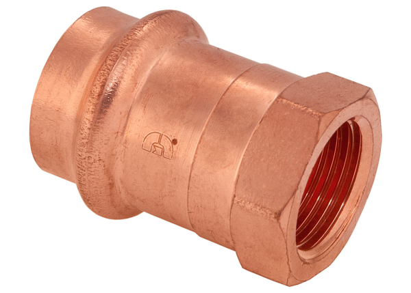 BMI 1" x 3/4" Wrot Copper Press-Fit P x FIP Reducing Adapter Fitting Item 47727 