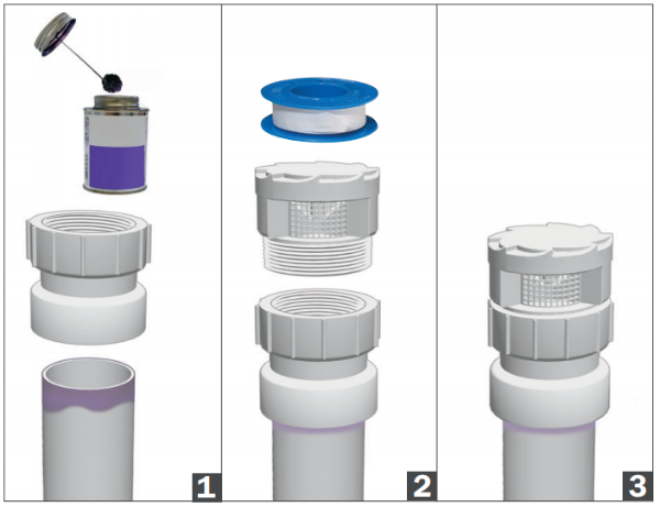 Sioux Chief 250-122AB TurboVent Air Admittance Valve with 1-1/2"-2" ABS Dual Fit Adapter