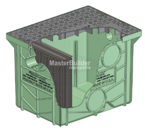 Mifab Lil-10-S 10 GPM HDPE Solids Interceptor w/ 2" Connection (MI-SOLID-PL-10)