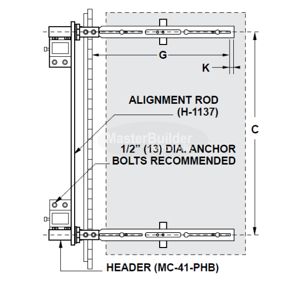 MIFAB MC-41 Lavatory Fixture Carrier with Adjustable Concealed Arms