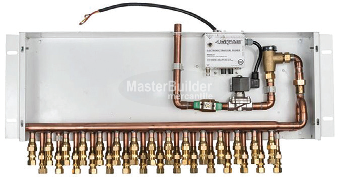 MIFAB MI-100-30 Enclosed Electronic Trap Seal Primer, 26-30 Opening Ports with Cabinet