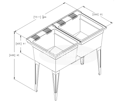 Zurn MS2623 Multi-Purpose Double Compartment Composite Sink