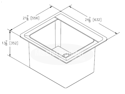 Zurn MS2624 Composite Counter Top Drop in Service Sink