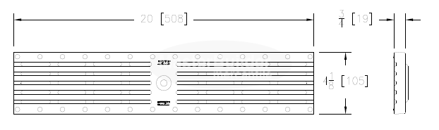 Zurn P4-HPP-WHITE 4-1/8" Wide Heel-Proof Slotted Grate White