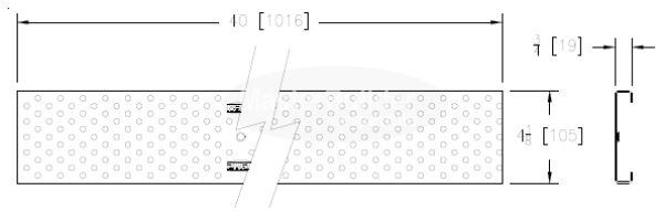 Zurn P4-PG 4-1/8" Wide Perforated Galvanized Steel Grate