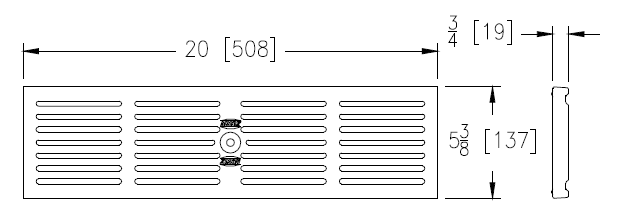 Zurn P6-HPD 6" Wide Heel-Proof Slotted Ductile Iron Grate