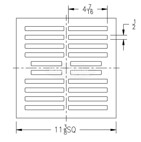 Zurn P610-DG-Grate Z610 Series Replacement Ductile Iron Slotted Grate - IN STOCK