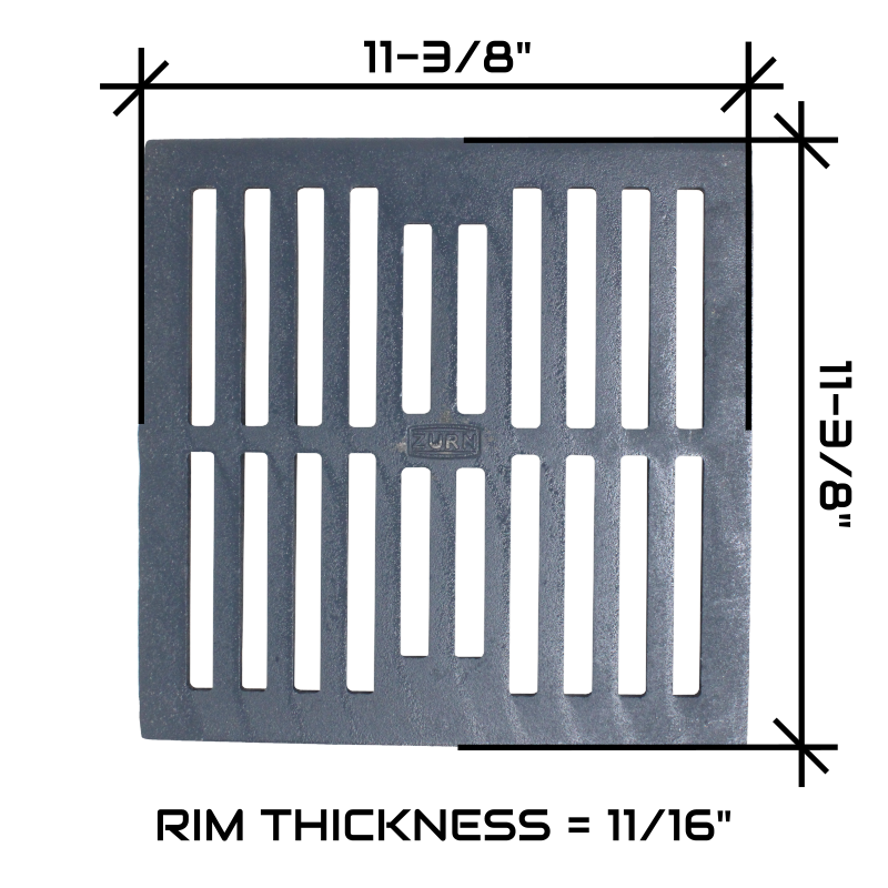 Zurn P610-DG-Grate Z610 Series Replacement Ductile Iron Slotted Grate - IN STOCK