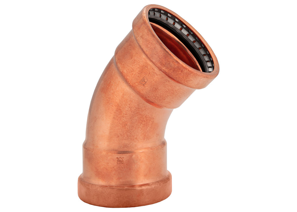 BMI 2" Wrot Copper Press-Fit 45 Degree Elbow Fitting Item 47209 