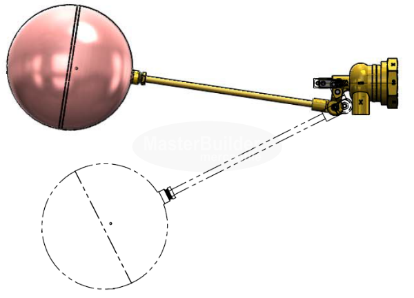 RMC R605T High Turbo Series BOB® Float Valve Assembly: Valve, Stem & Float