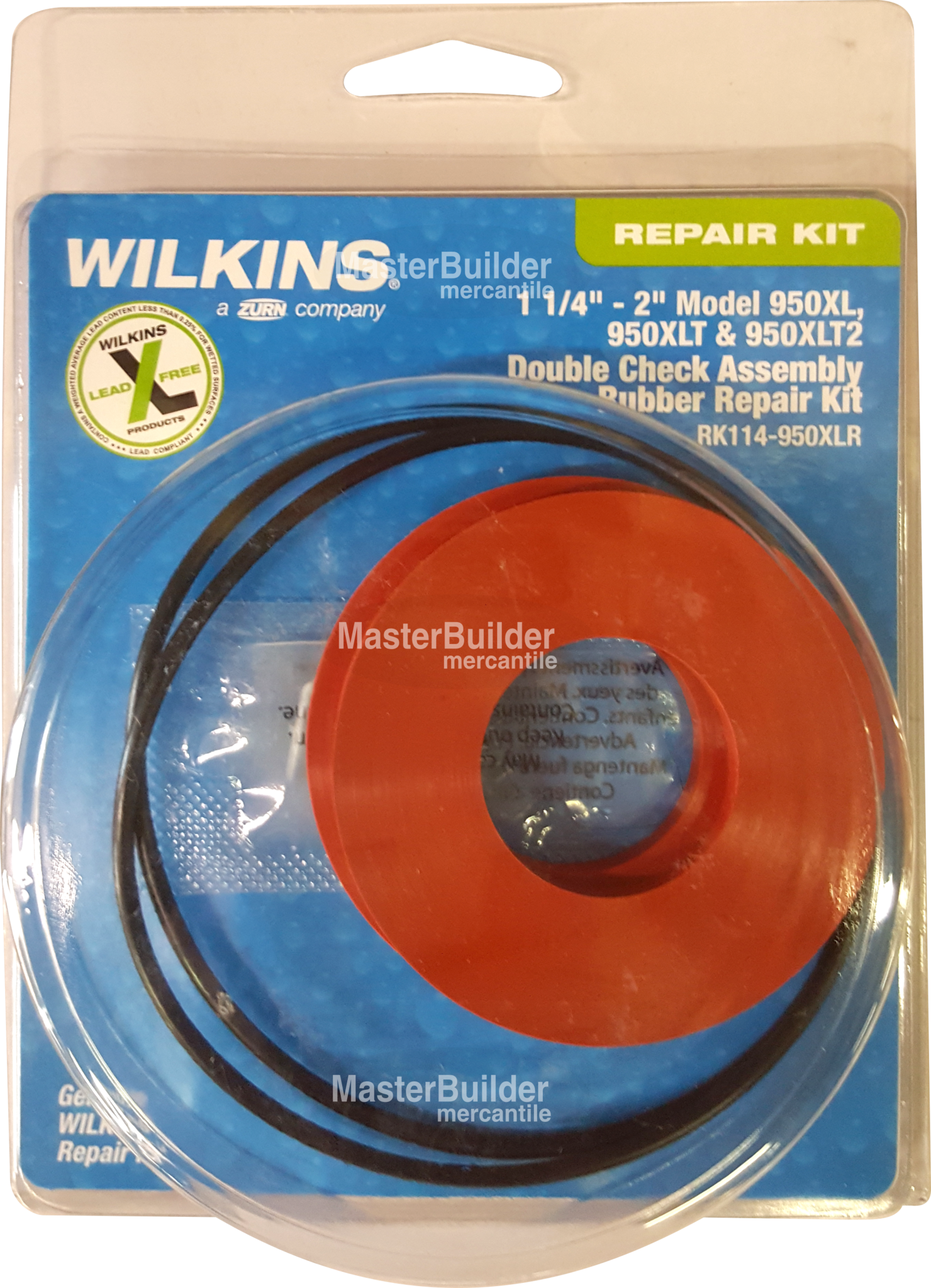 Zurn Wilkins RK114-950XLR Rubber Repair Kit for 950XL Series