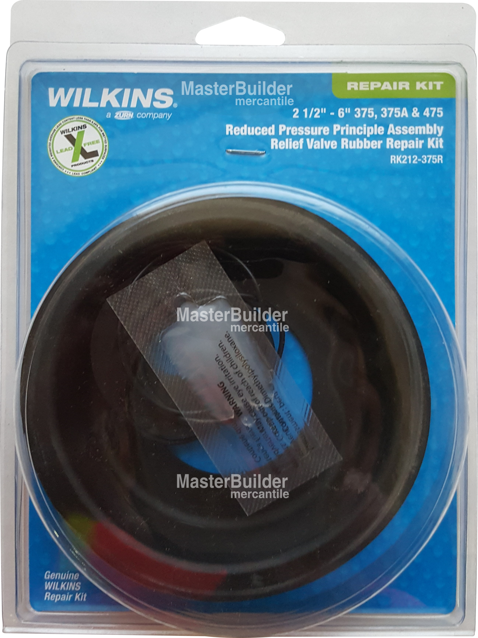 Zurn Wilkins RK212-375R Relief Rubber Repair Kit