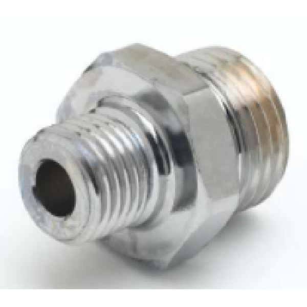 T&S Brass 172A Adapter, 1/4" NPT Male x 3/4-14" UN Male Chrome-Plated Brass