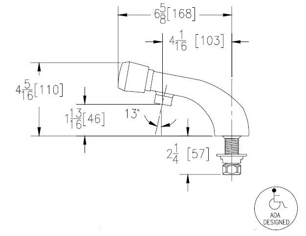 Zurn Z86300-XL Single Hole Single Push Button Metering Faucet