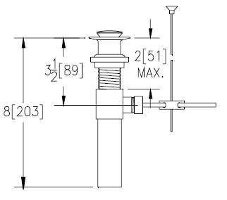 Zurn Z831R4-XL-P Grifo generalizado sin plomo con boquilla fundida de 5", manijas de muñeca de 4" y drenaje emergente 