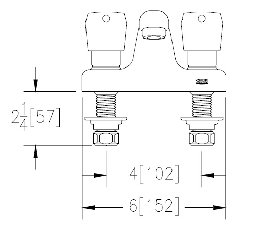 Zurn Z86500-XL Lead-Free 4" Centerset Metering Faucet