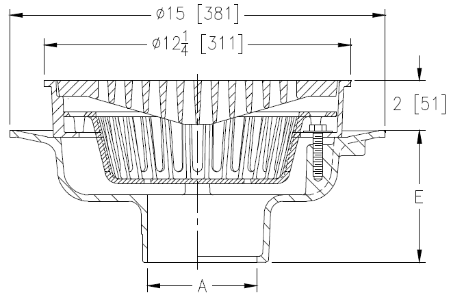 Zurn Z541 - 12" Diameter Heavy-Duty Area Drain IMG 9