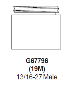 Zurn G67796 (19M) Careguard 1.5 GPM Antimicrobial Laminar Flow Outlet Male