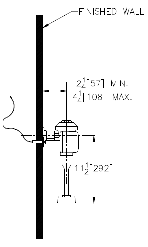 Zurn ZEMS6003AV-WS1-IS 1.0 GPF Exposed Hardwired Automatic Sensor Flush Valve Urinal with Integral Sensor