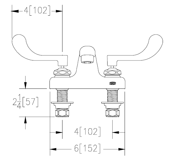 Zurn Z81104-XL Lead-free 4" Centerset Faucet With 4" Wrist Blade Handles