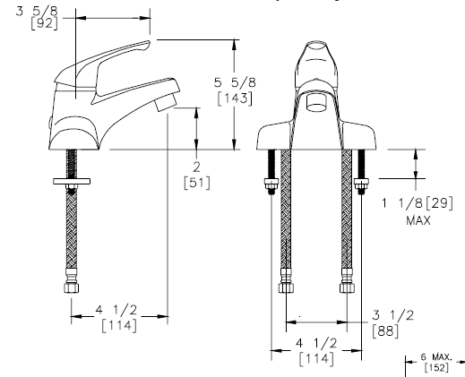 Zurn Z7440-XL Lead-Free Lavatory Faucet 4" Center