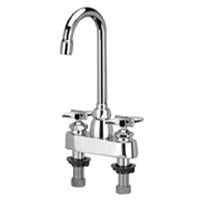 Zurn Z812A2-XL-P Lead-Free 4" Centerset Faucet with 3-1/2" Gooseneck, Four Arm Handles and Pop-Up Drain