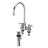 Zurn Z812C1-XL-P Lead-Free 4" Centerset Faucet with 8" Gooseneck, Lever Handles and Pop-Up Drain