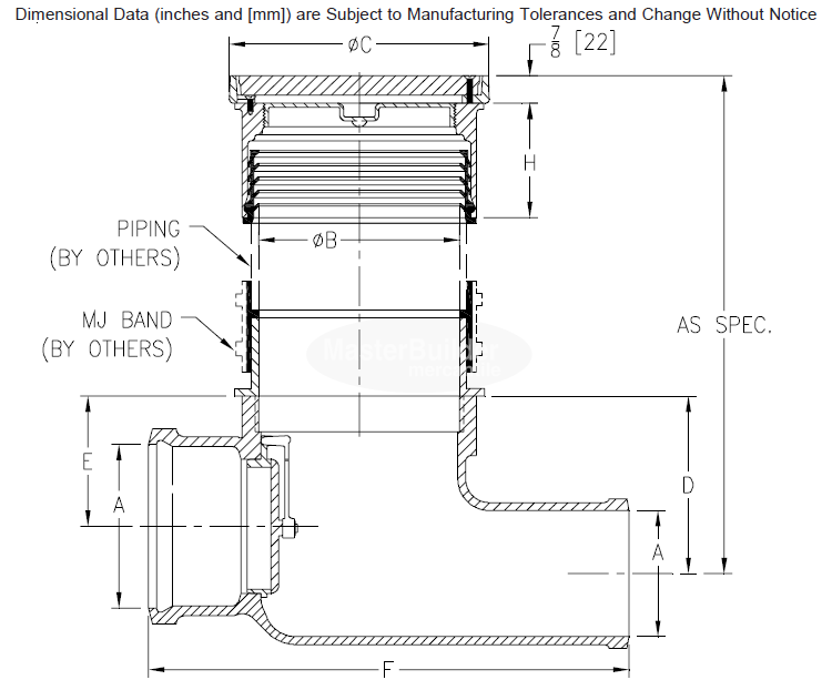 Zurn Z1095-15 Backwater Valve with Floor Level Cleanout, Flapper Type