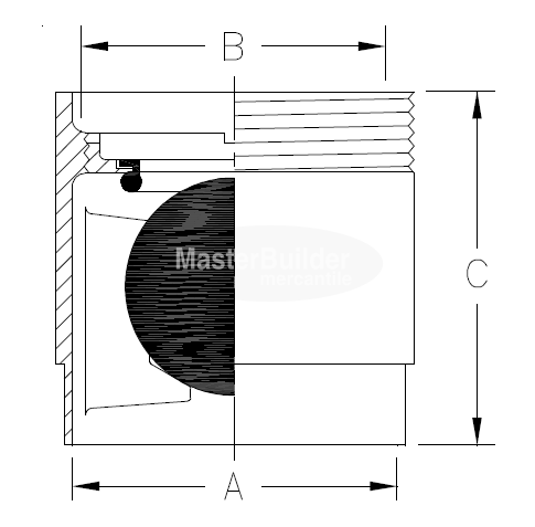 Zurn Z1099 Ball Float Type Backwater Valve w/ Threaded x No-Hub Connection