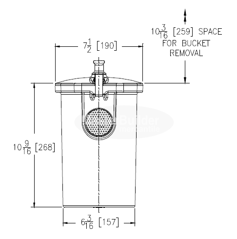 Zurn Z1180 Solids Interceptor, Under-Counter