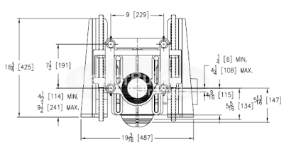 Zurn Z1203-N-XB Bariatric Water Closet Carrier 1,000 lb. Adjustable Horizontal Siphon Jet No-Hub