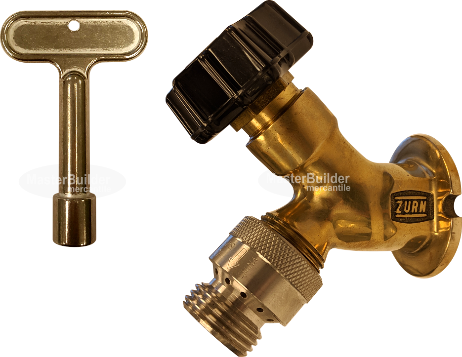 Zurn Z1341XL-PB Polished-Bronze Wall Faucet with External Vacuum Breaker