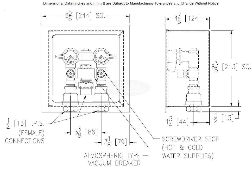 Zurn Z1464 Water Supply Control Box Assembly