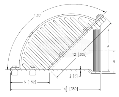 Zurn Z160 Scupper Drain 135 Degree Angle