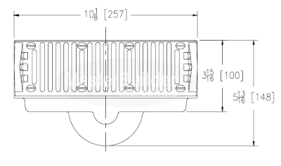 Zurn Z161 Oblique Scupper Drain 3" x 10"