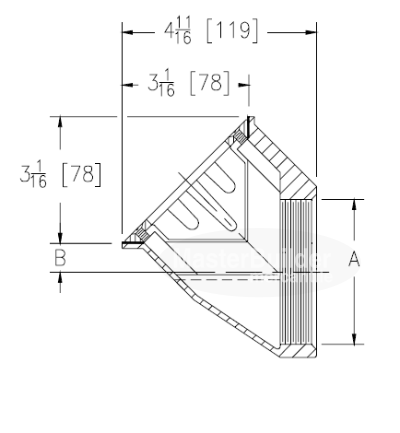 Zurn Z161 Oblique Scupper Drain 3" x 10"